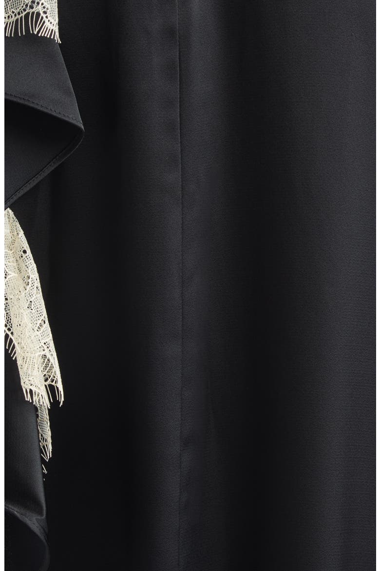 Esme Satin Midi Dress, Alternate, color, BLACK/GARDENIA