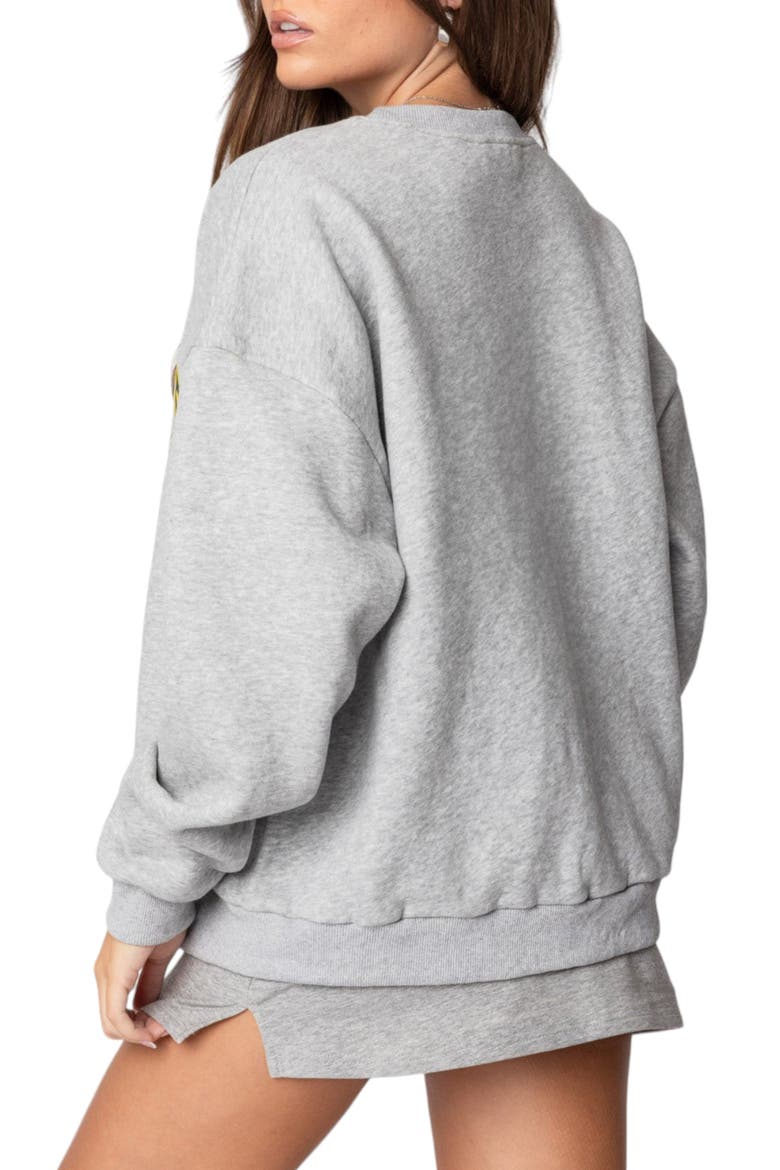 England Embroidered Fleece Sweatshirt, Alternate, color, GRAY-MELANGE