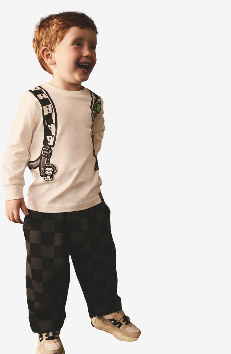 NEXT Kids' Check Cotton T-Shirt Shirt & Pants Set, Alternate, color, 