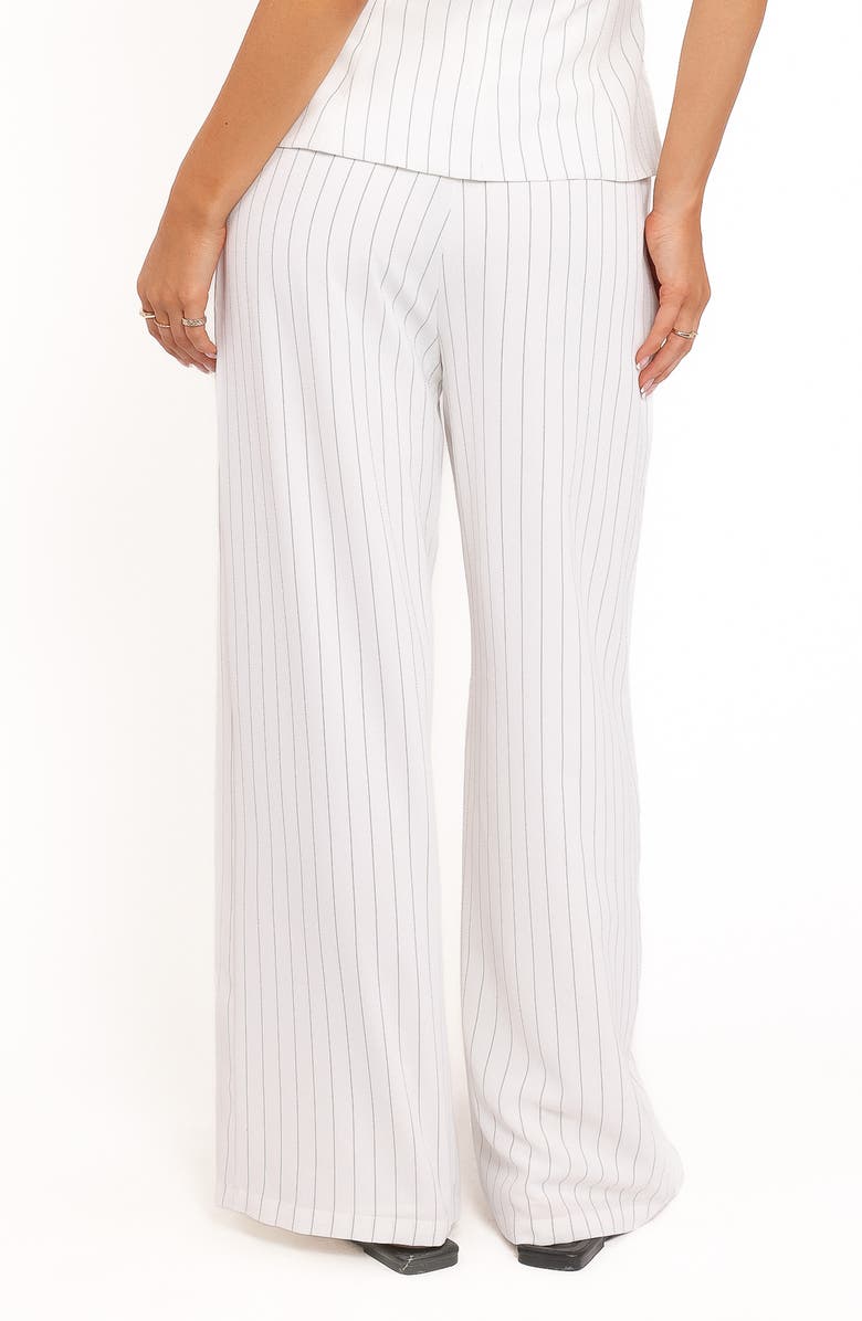 Petal & Pup Blakely Pinstripe Wide Leg Pants, Alternate, color, White Pinstripe