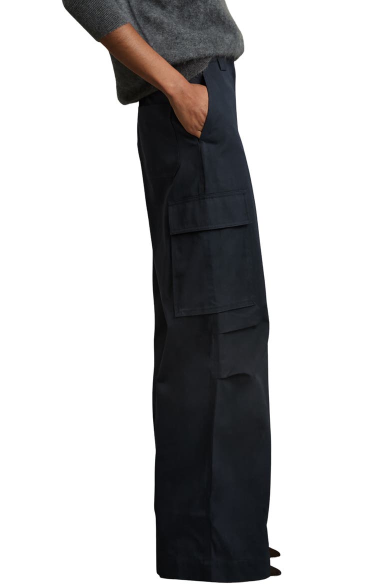 Ava Wide Leg Cargo Pants, Alternate, color, NAVY