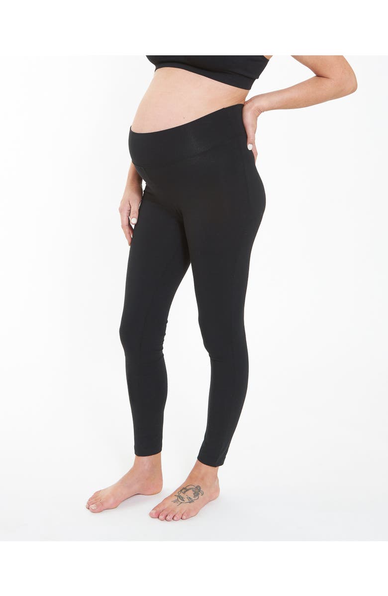 Ripe Maternity Organic Essential Leggings, Alternate, color, Black