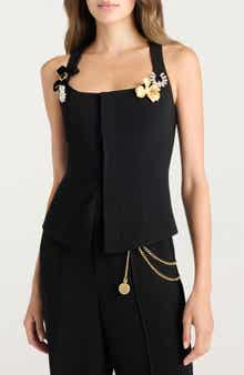 Aliana Brooch Detail Vest