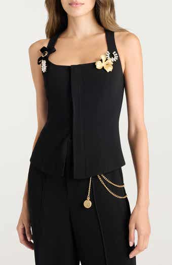 Cinq à Sept Aliana Brooch Detail Vest