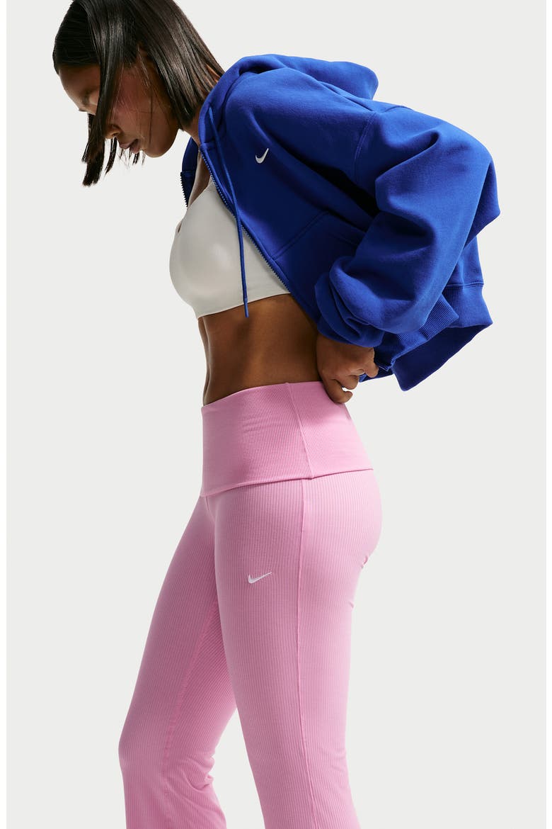 Chill Rib Knit Pants, Alternate, color, 621 PINK RISE/WHITE