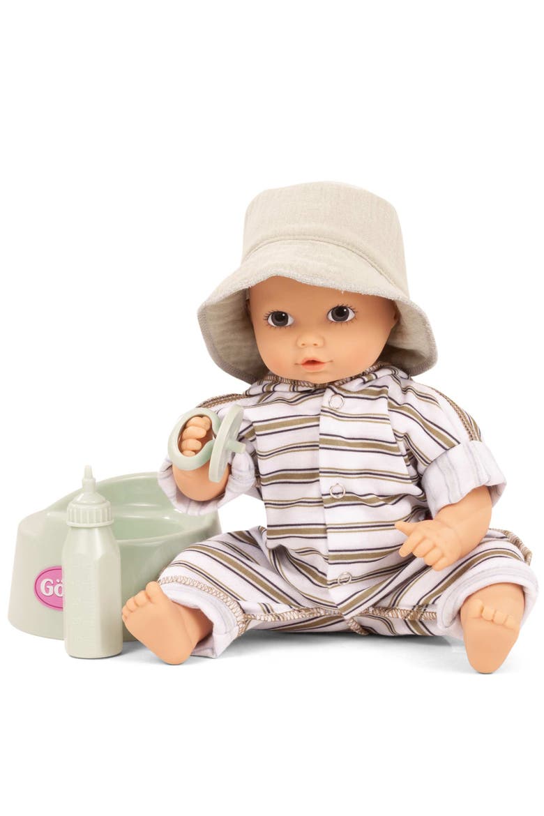 Aquini Girl 13 Inch Stripes Potty Baby Doll, Alternate, color, Multicolored