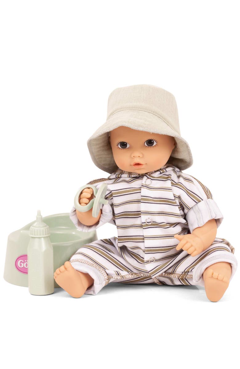 Gotz Aquini Girl 13 Inch Stripes Potty Baby Doll, Alternate, color, Multicolored