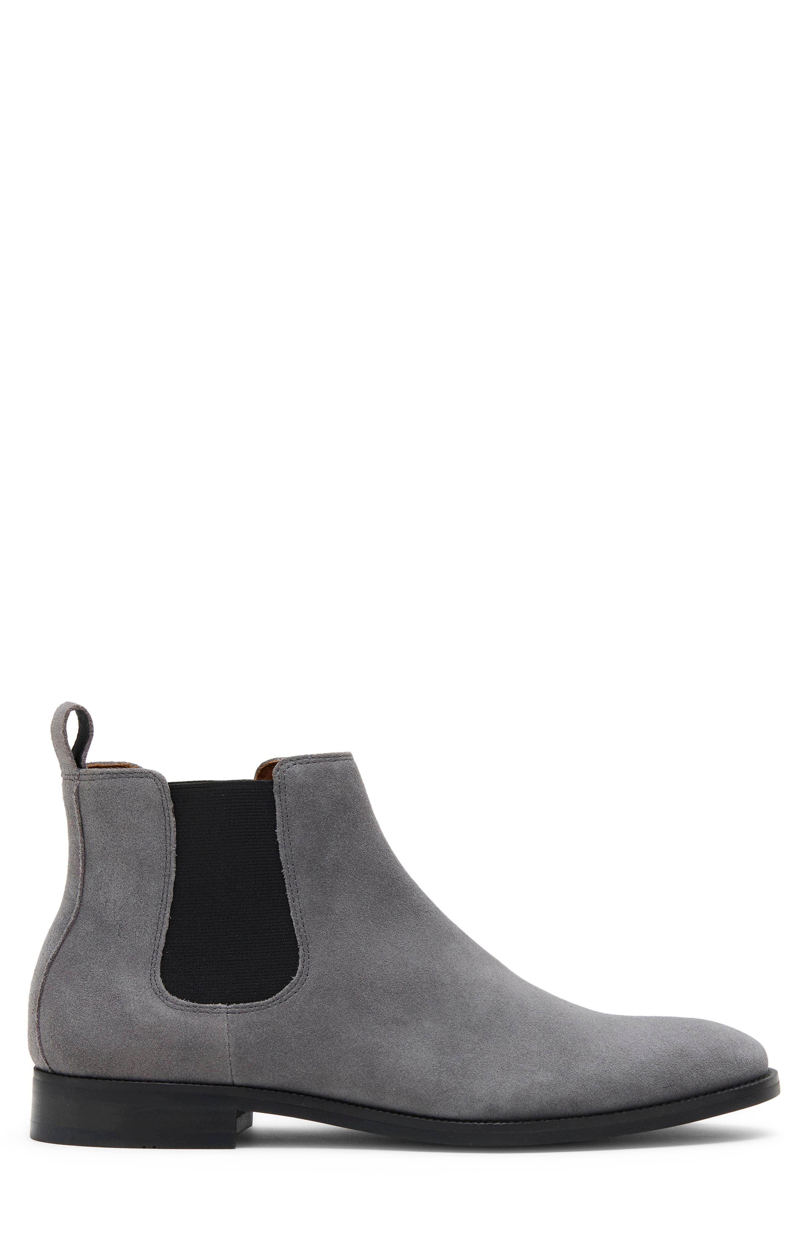 Leather Chelsea Boot, Alternate, color, GREY SUEDE