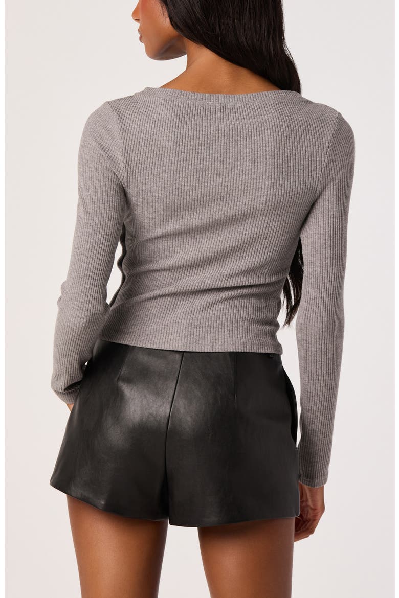 Jaylene Ribbed Sweater, Alternate, color, GREY
