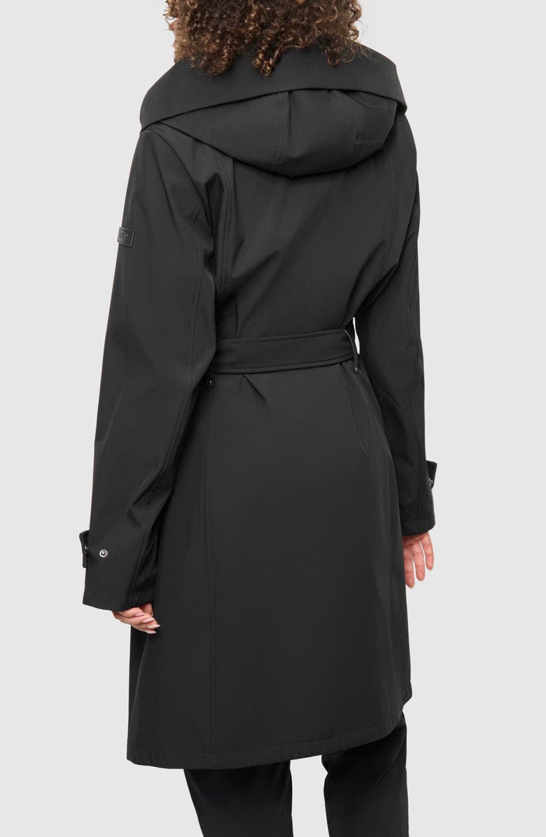 DKNY Hooded Belted Softshell Jacket with Bib, Alternate, color,