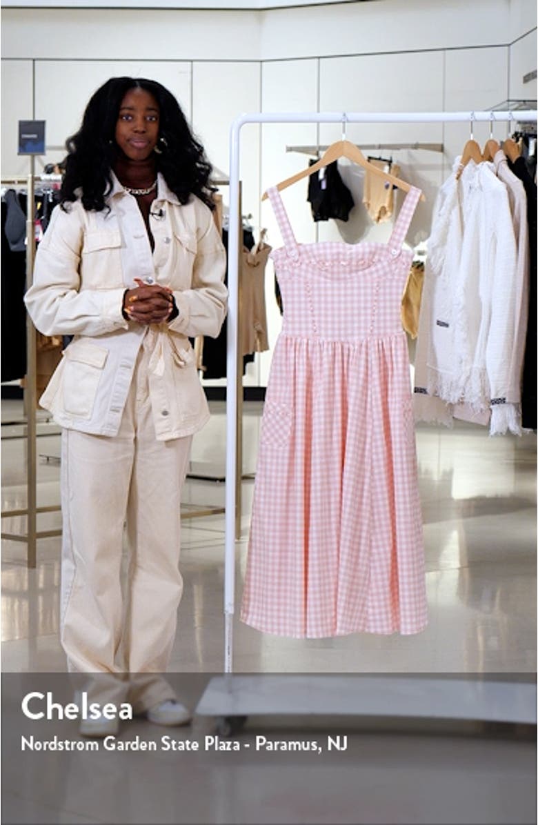 Vivien Gingham Midi Dress, sales video thumbnail