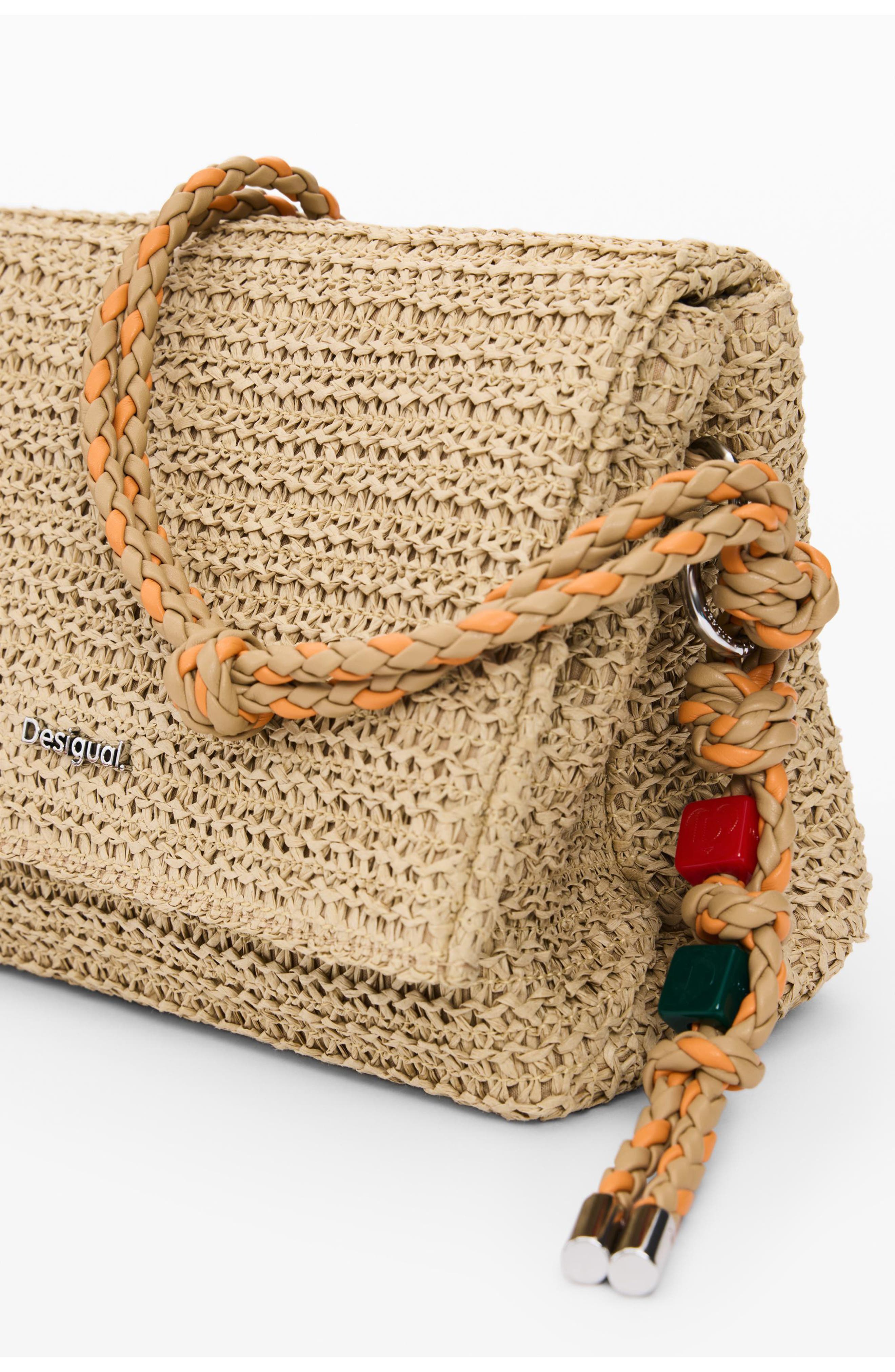 Desigual Raffia Crossbody Bag, Alternate, color, 