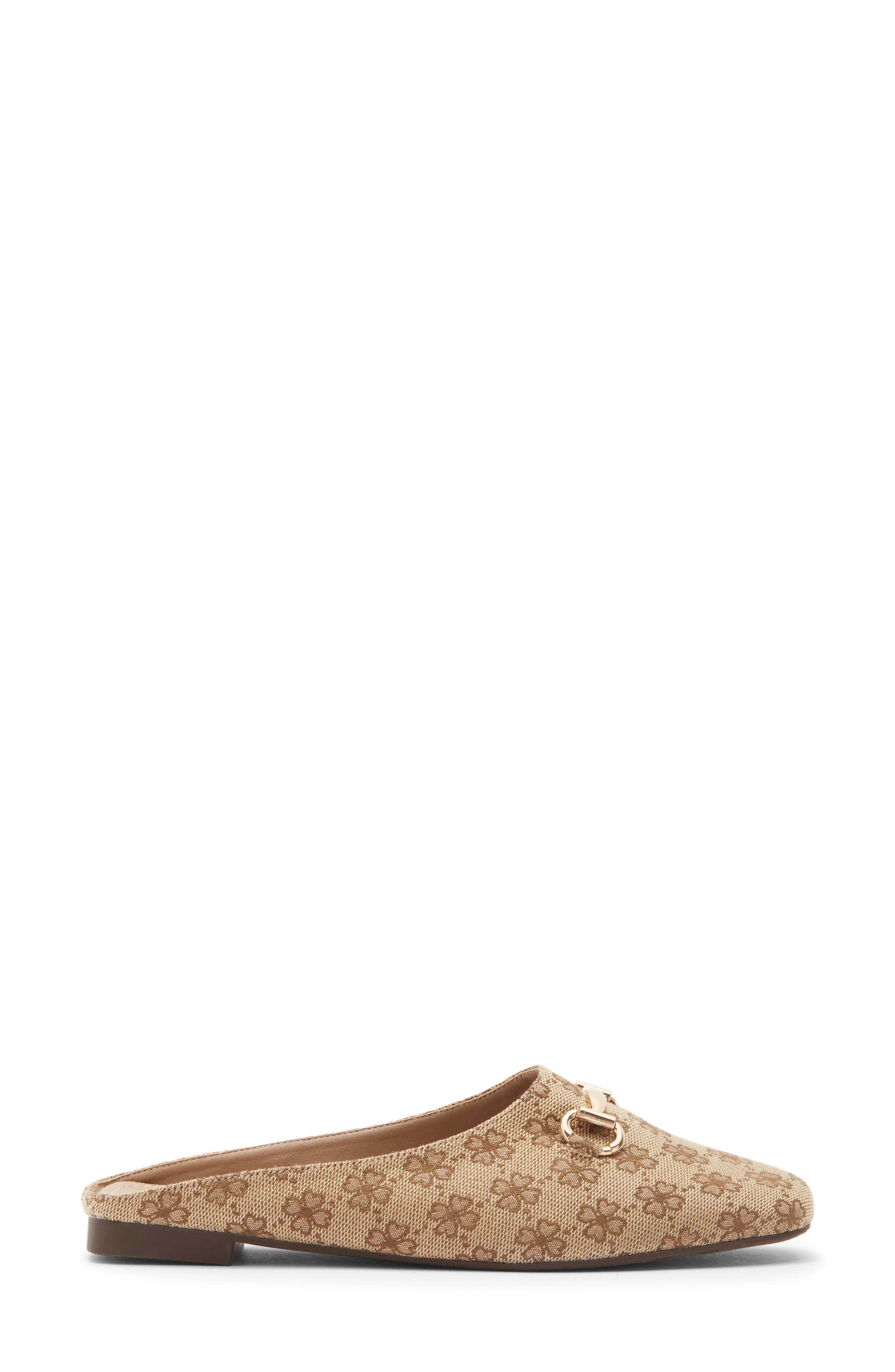 Paisley Faux Suede Flat Mule, Alternate, color, BROWN FLORAL