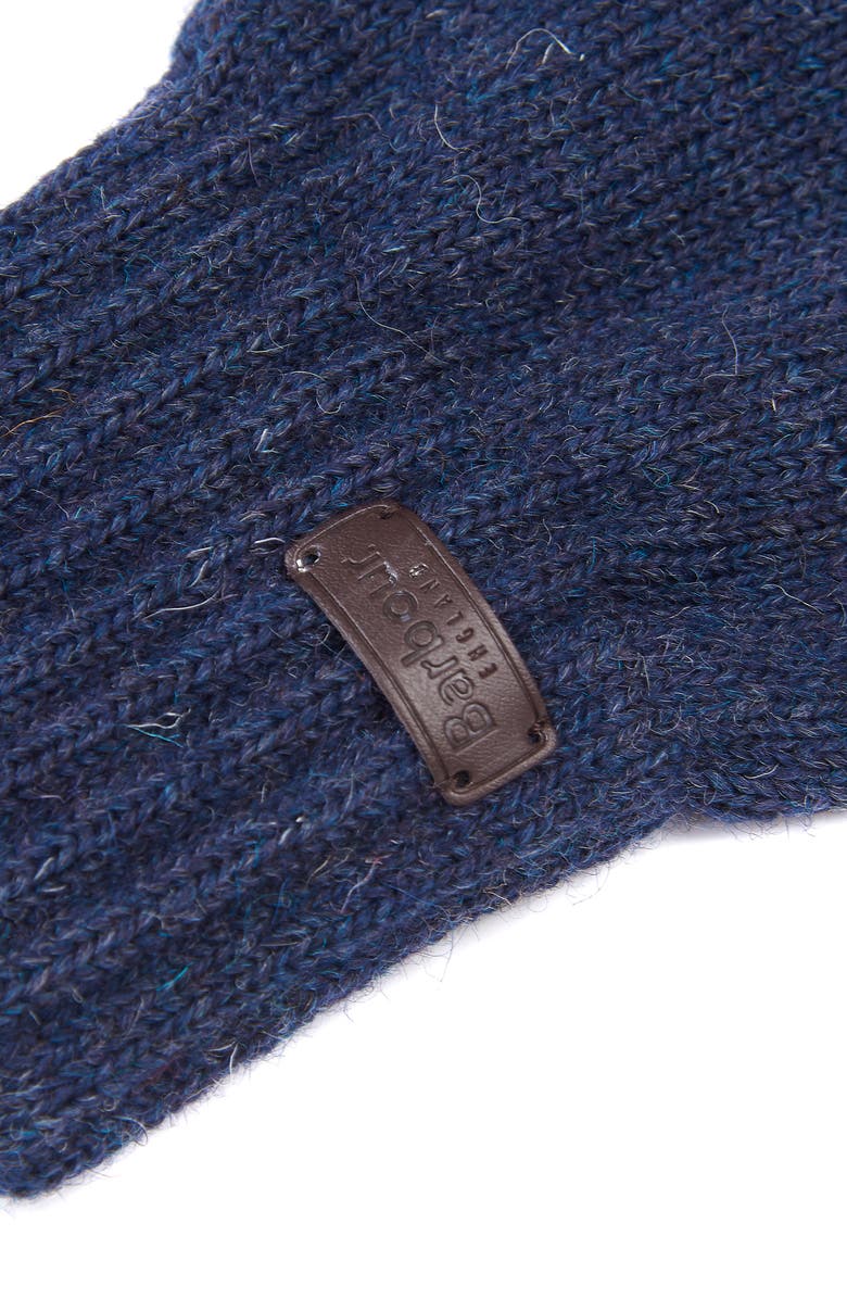 Barbour Fingerless Wool Gloves, Alternate, color, Navy
