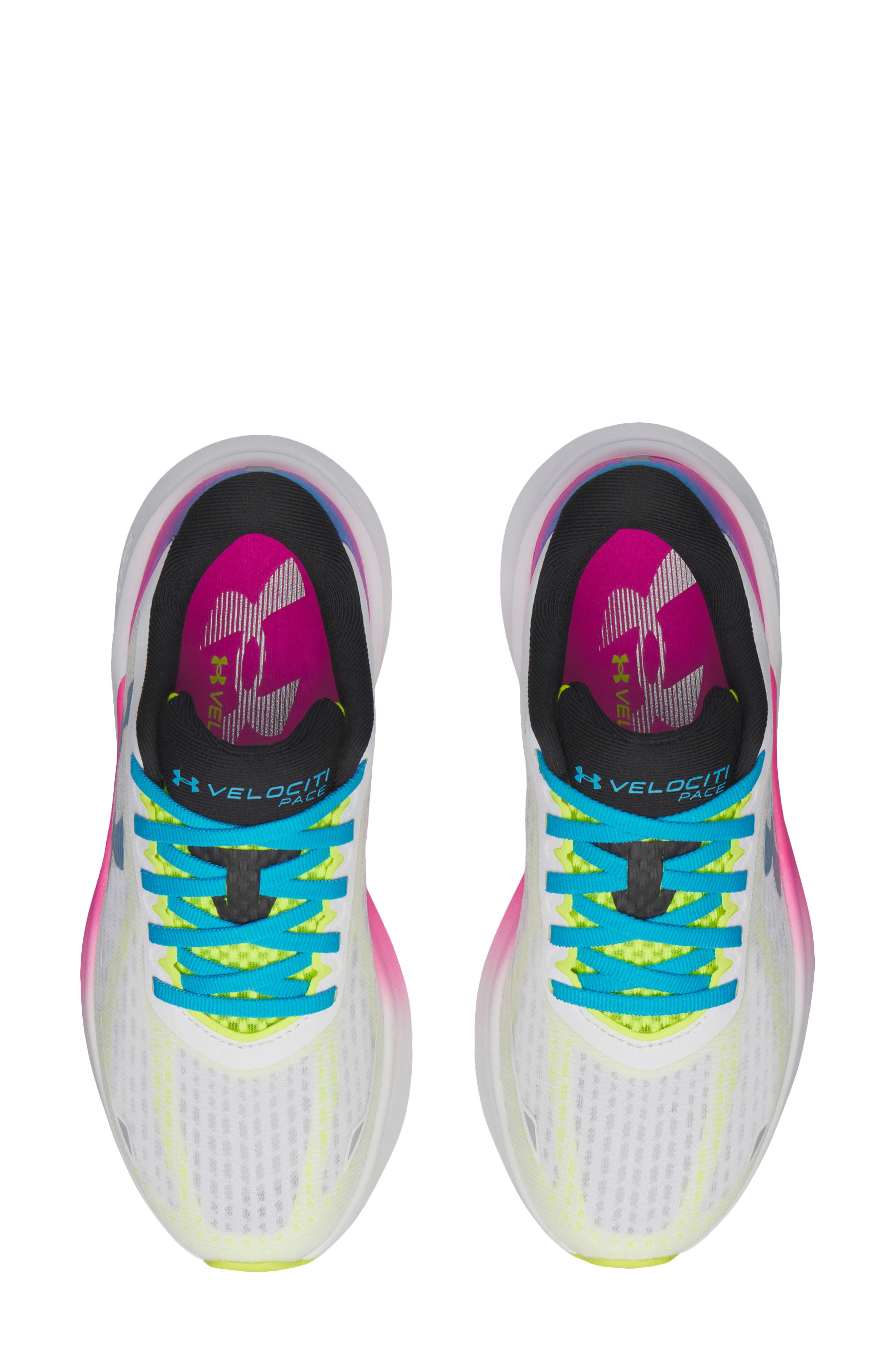 UA Velociti Pace Running Shoe, Alternate, color, WHITE / REBEL PINK / CAPRI