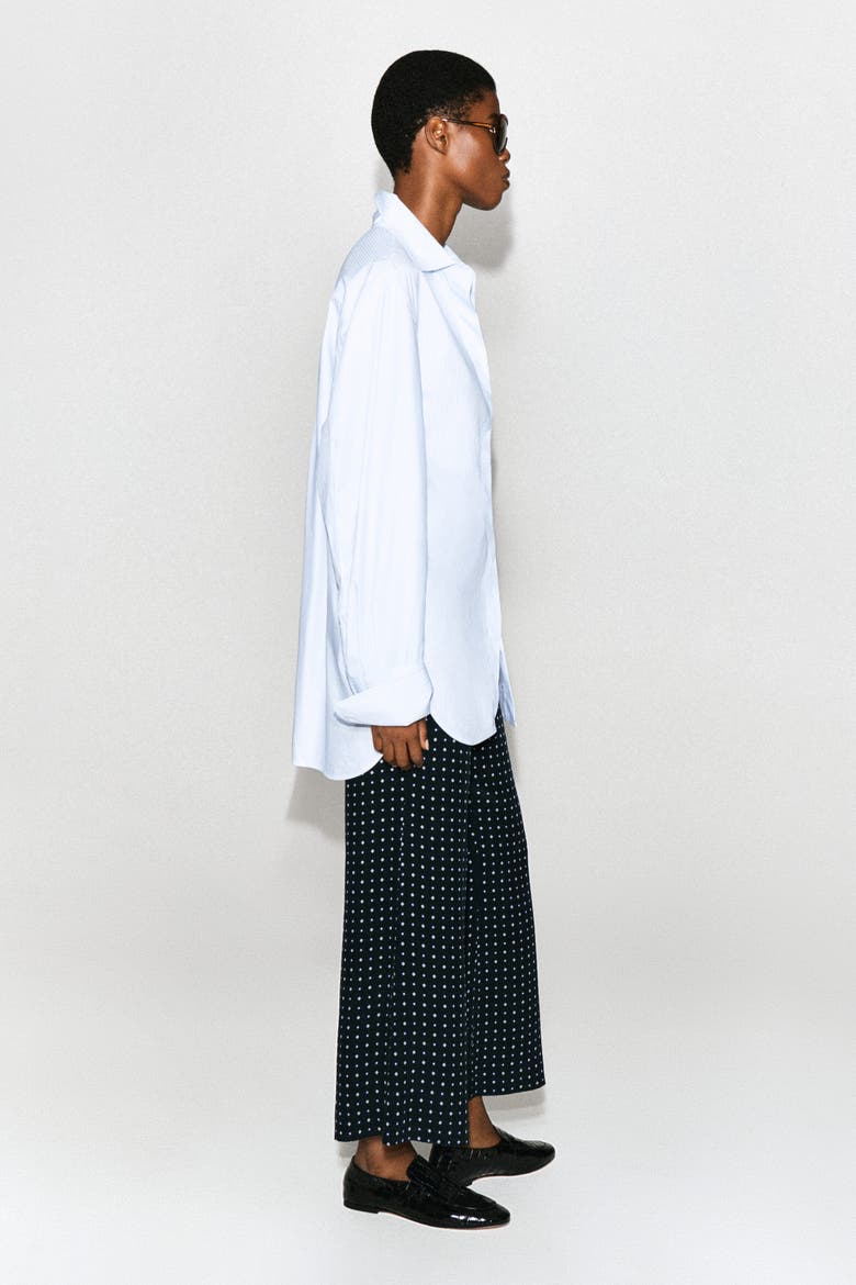 Geometric-Print Cropped Flared Pants, Alternate, color, GREEN / PRINTED