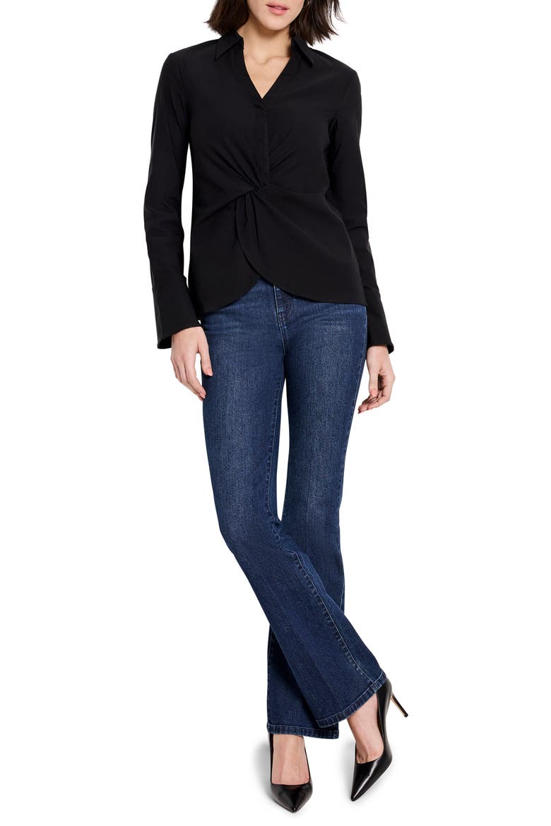 Wonderstretch Twist Front Top, Alternate, color, BLACK ONYX