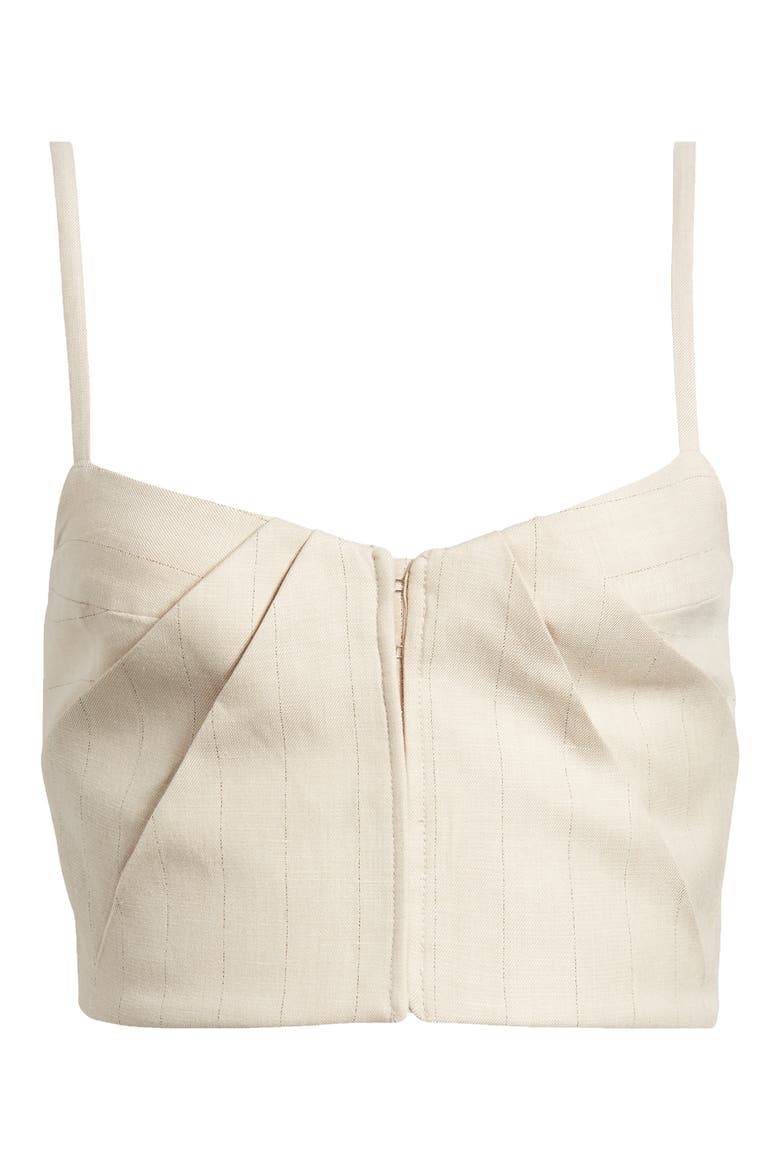 Gina Pleated Corset Top, Alternate, color, LIGHT BEIGE
