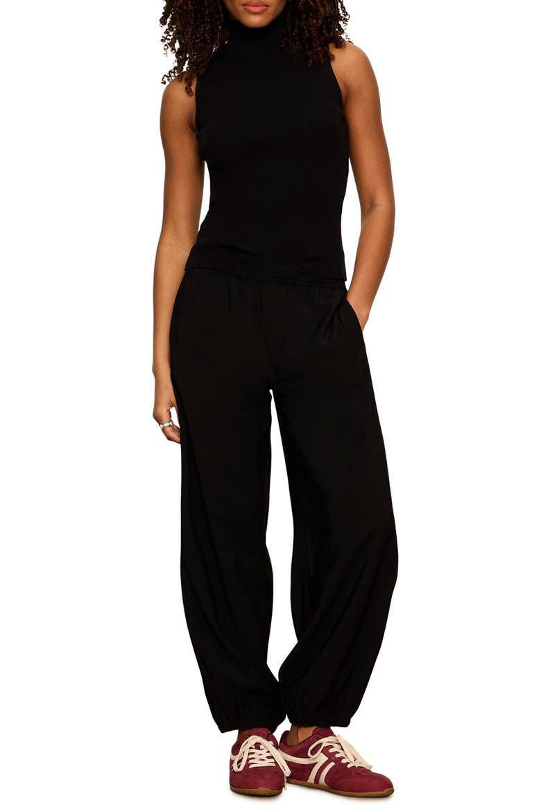 Micro Balloon Pants, Alternate, color, BLACK