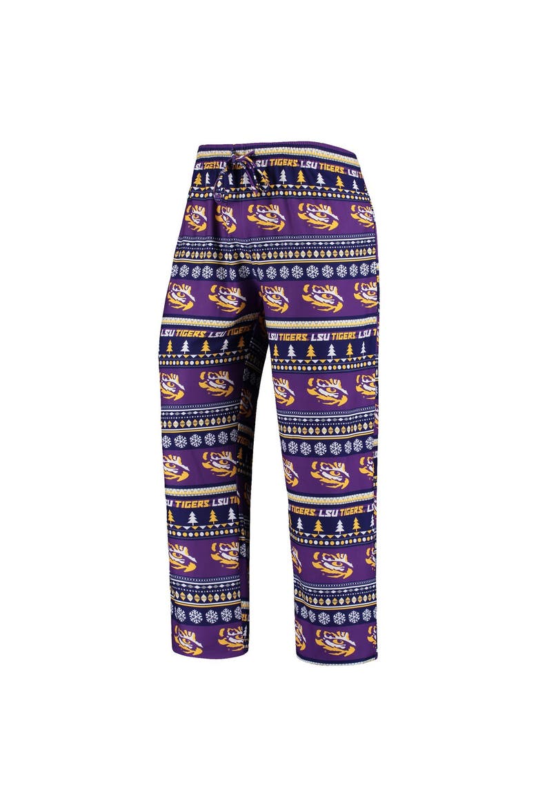 Men's Concepts Sport Purple LSU Tigers Ugly Sweater Knit Long Sleeve Top and Pant Set, Alternate, color, Purple