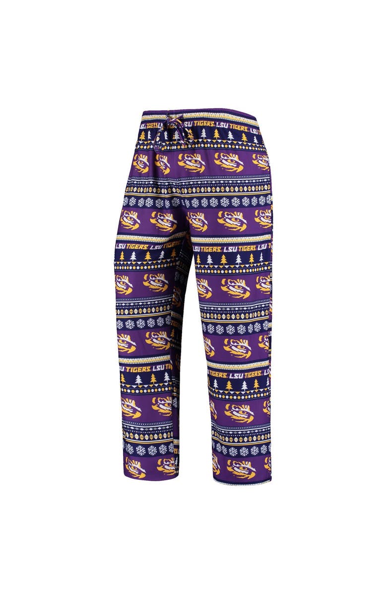 CONCEPTS SPORT Men's Concepts Sport Purple LSU Tigers Ugly Sweater Knit Long Sleeve Top and Pant Set, Alternate, color, Purple