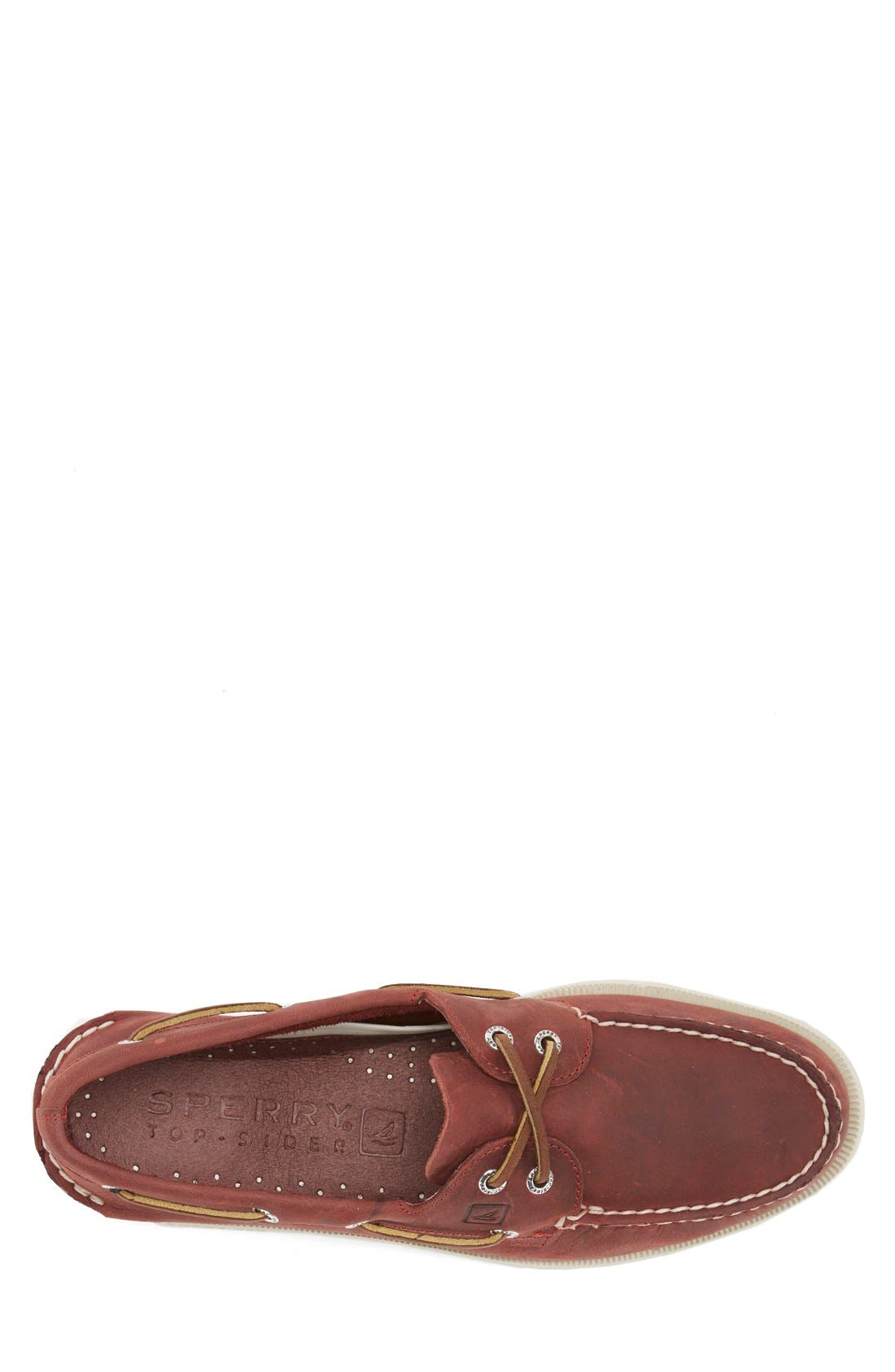 Sperry 'Authentic Original' Boat Shoe, Alternate, color, BURGUNDY LEATHER