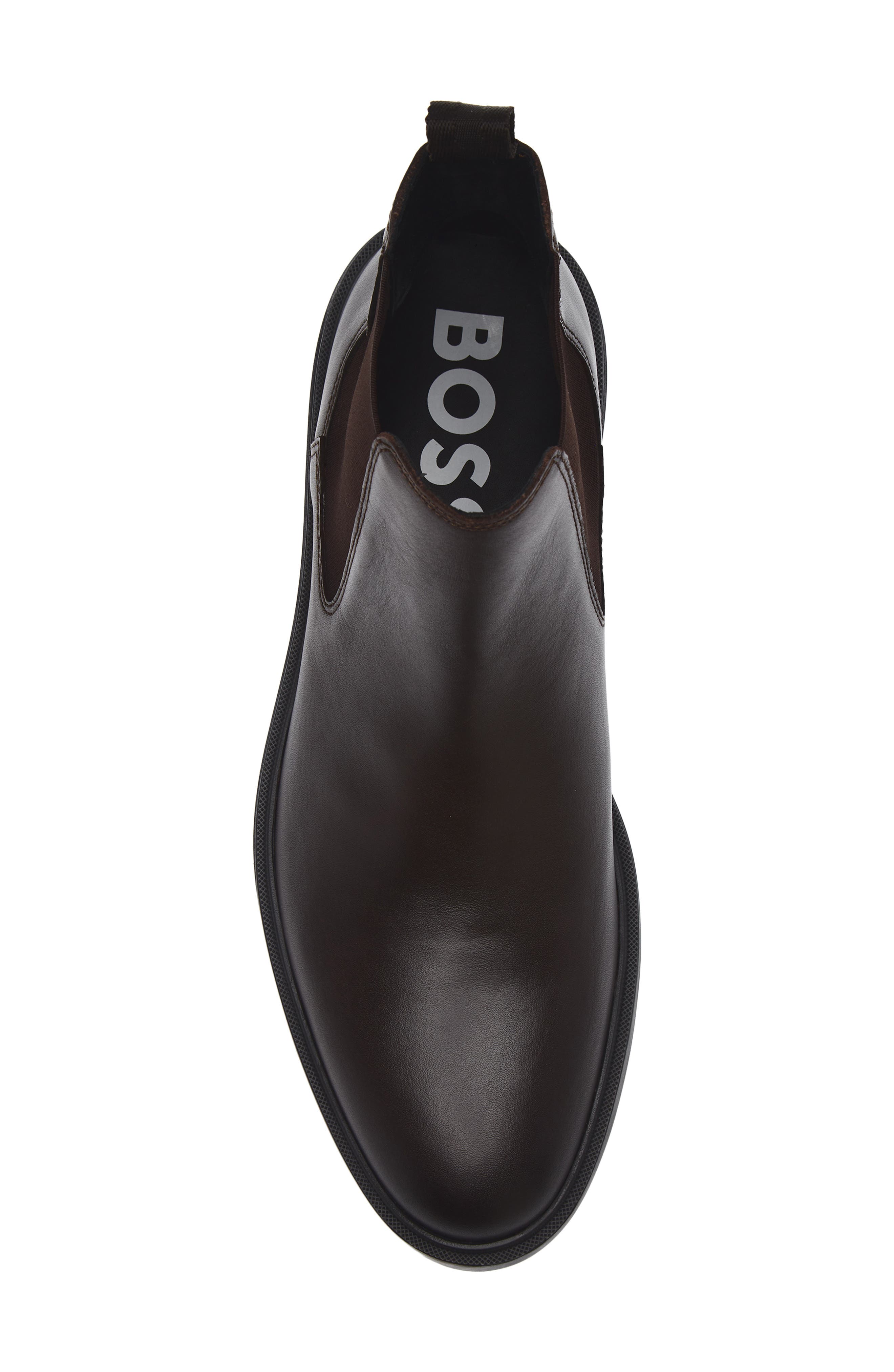 BOSS Calev Chelsea Boot, Alternate, color, Dark Brown