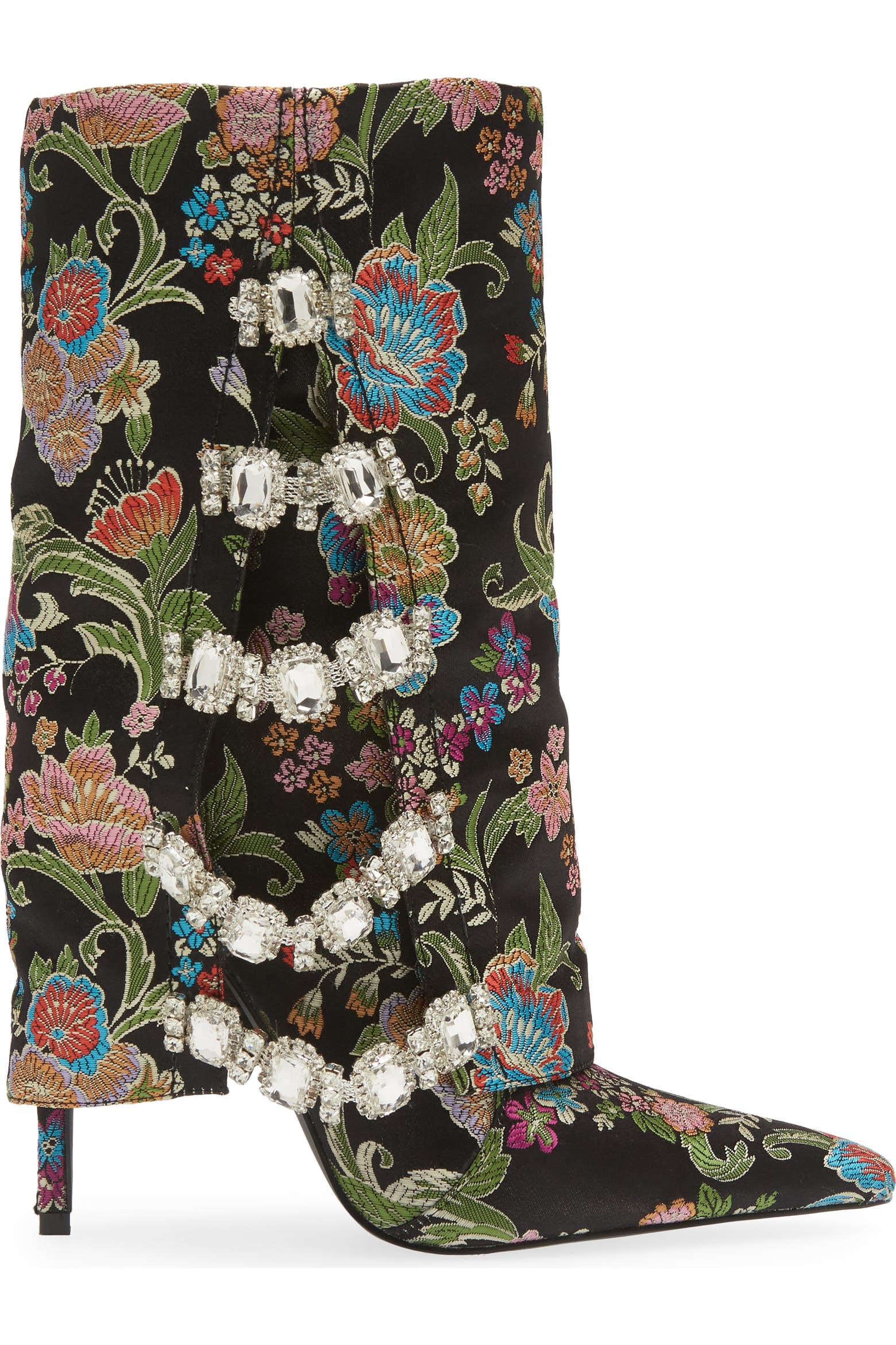AZALEA WANG Tilley Floral Jacquard Pointed Toe Bootie (Women ...