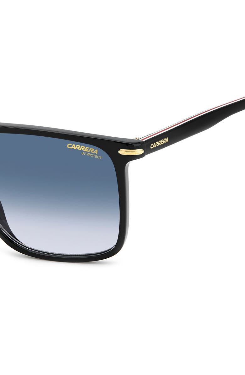 Carrera Eyewear 59mm Navigator Sunglasses, Alternate, color, Black Red/ Dk Blue Sf