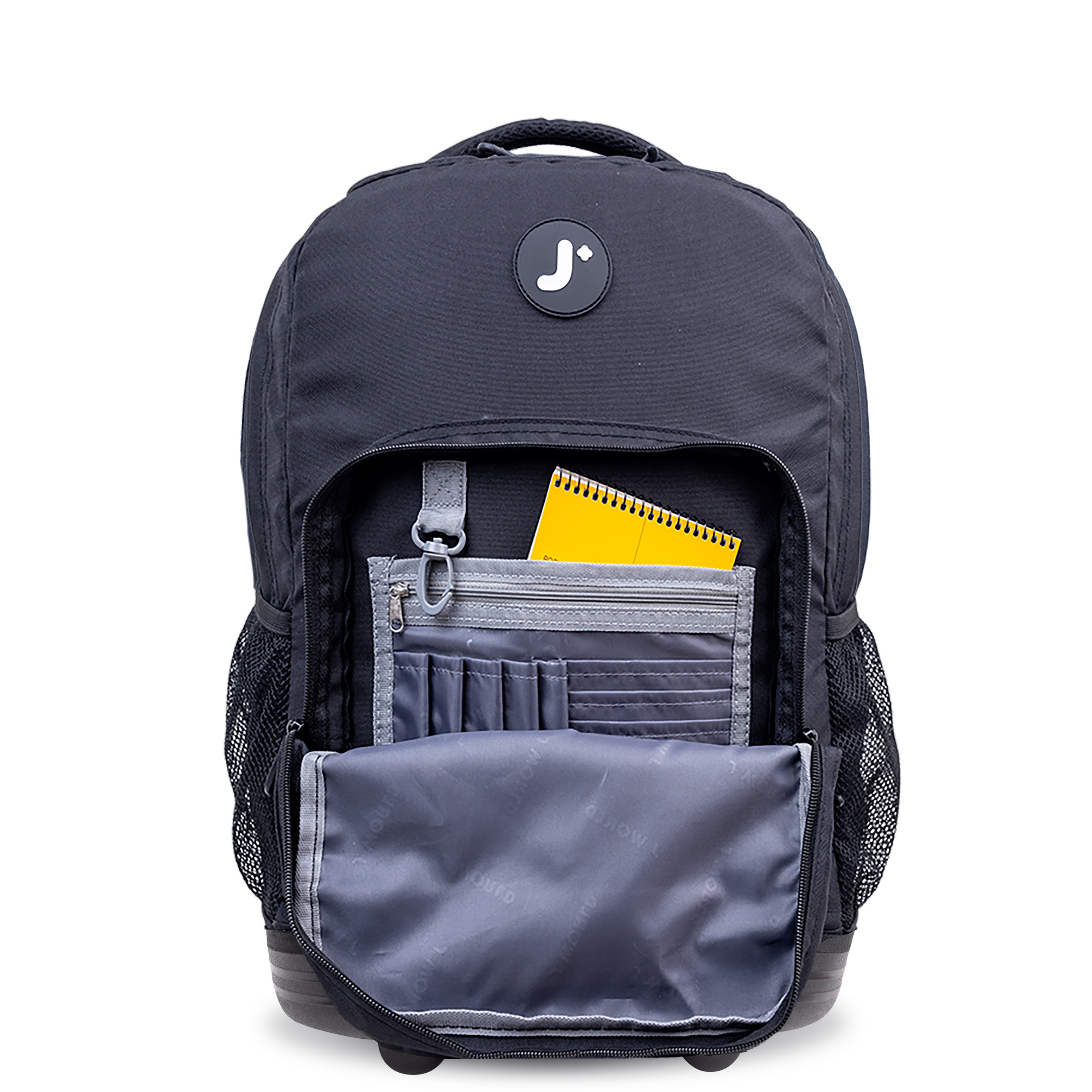 J World Sunrise 18" Kids Rolling Backpack, Alternate, color, Black