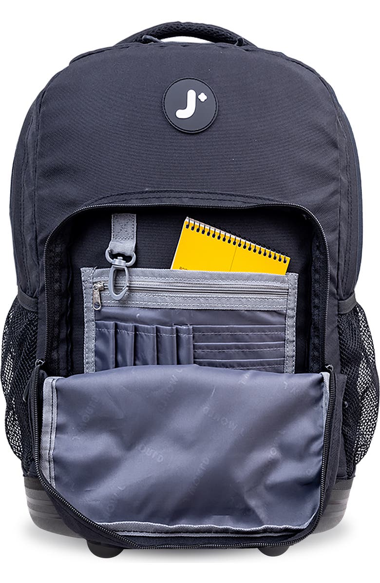 J World Sunrise 18" Kids Rolling Backpack, Alternate, color, Black