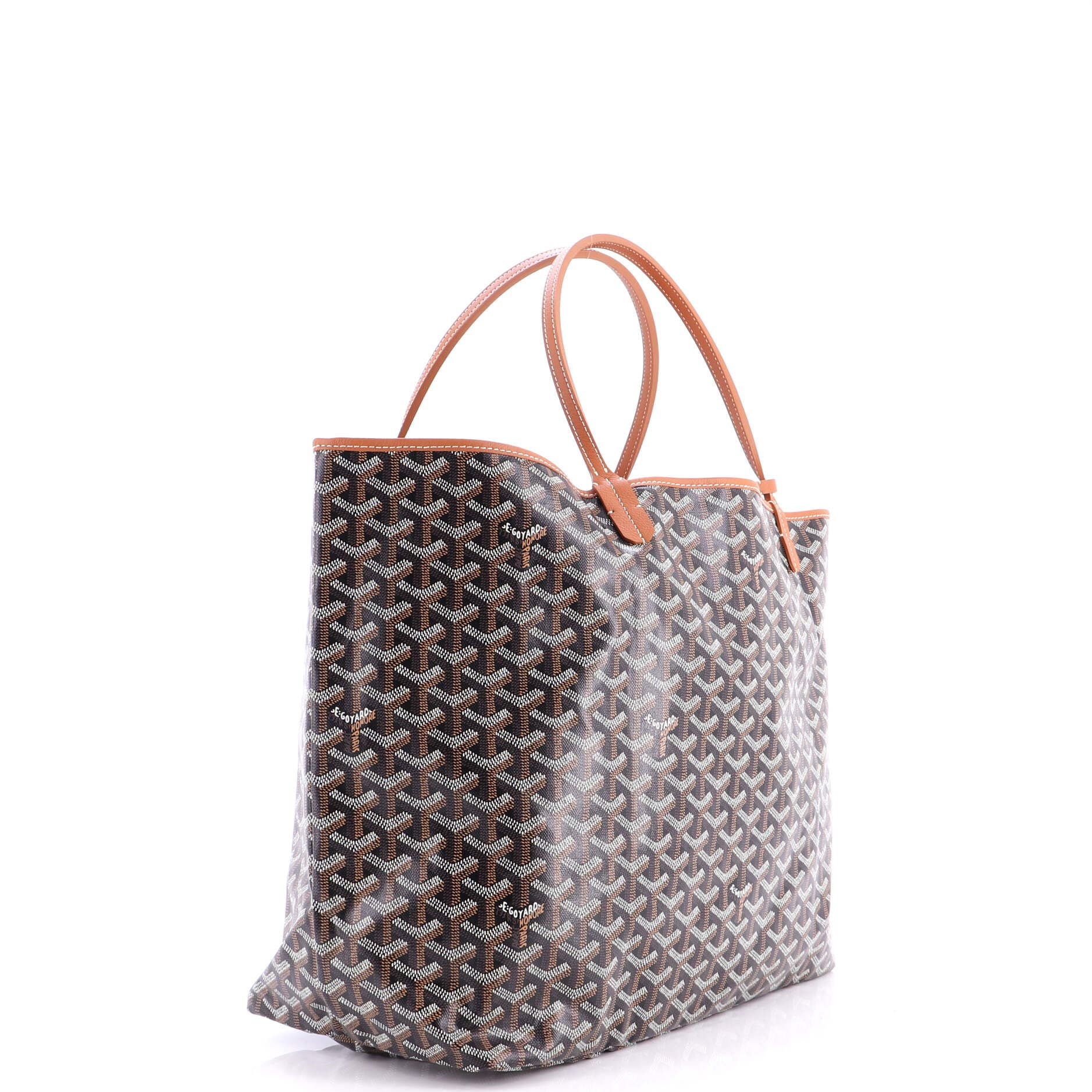 Pre-Owned Goyard Saint Louis Tote Coated Canvas GM, Alternate, color, Brown