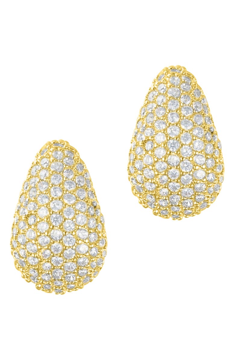 Adornia Pavé Teardrop Earrings, Alternate, color, Gold
