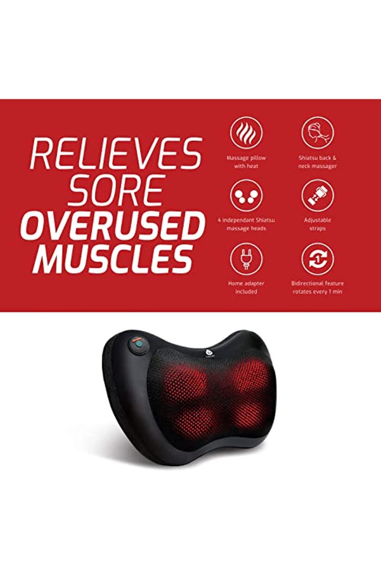 Relax & Recover 3D Shiatsu Electric Massager Series, Alternate, color, Multicolor