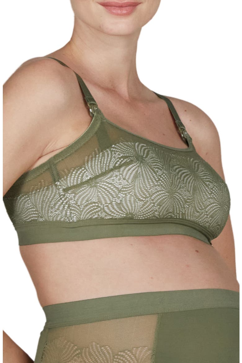 Dahlia underwired maternity and nursing bra, Alternate, color, KHAKI