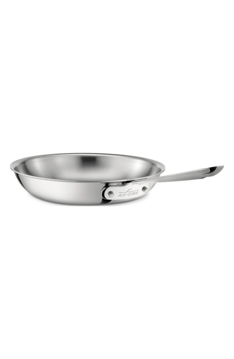 All-Clad D3 10-Inch Stainless Steel Fry Pan, Main, color, Silver