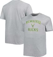 PROFILE Men's Heathered Gray Milwaukee Bucks Big & Tall Heart & Soul T-Shirt