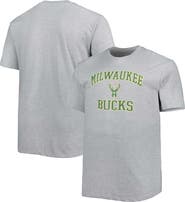 PROFILE Men's Heathered Gray Milwaukee Bucks Big & Tall Heart & Soul T-Shirt