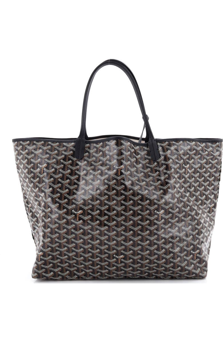 Pre-Owned Goyard Saint Louis Tote Coated Canvas GM, Main, color, Black