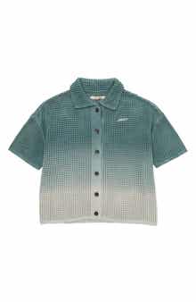 HONOR THE GIFT Ombré Open Stitch Button-Up Shirt