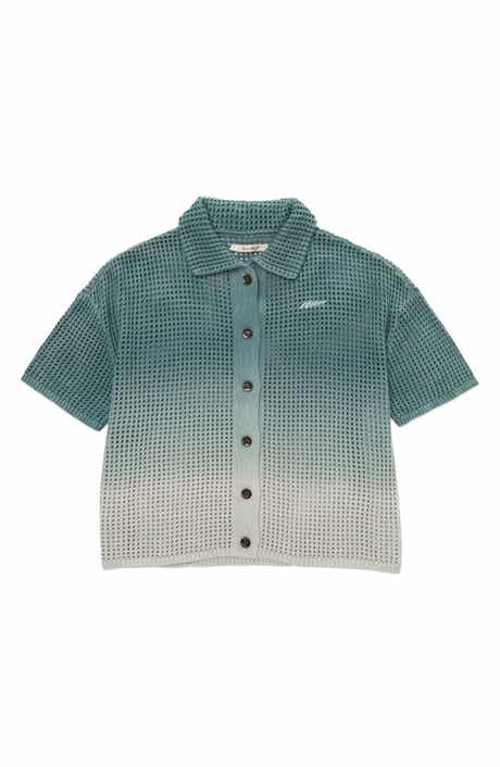 HONOR THE GIFT Ombré Open Stitch Button-Up Shirt