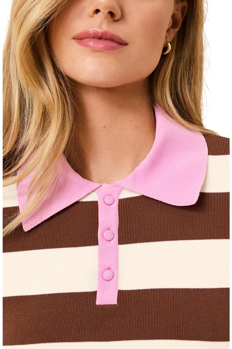 The Debra Rubgy Stripe Top, Alternate, color, COCONUT X BONBON
