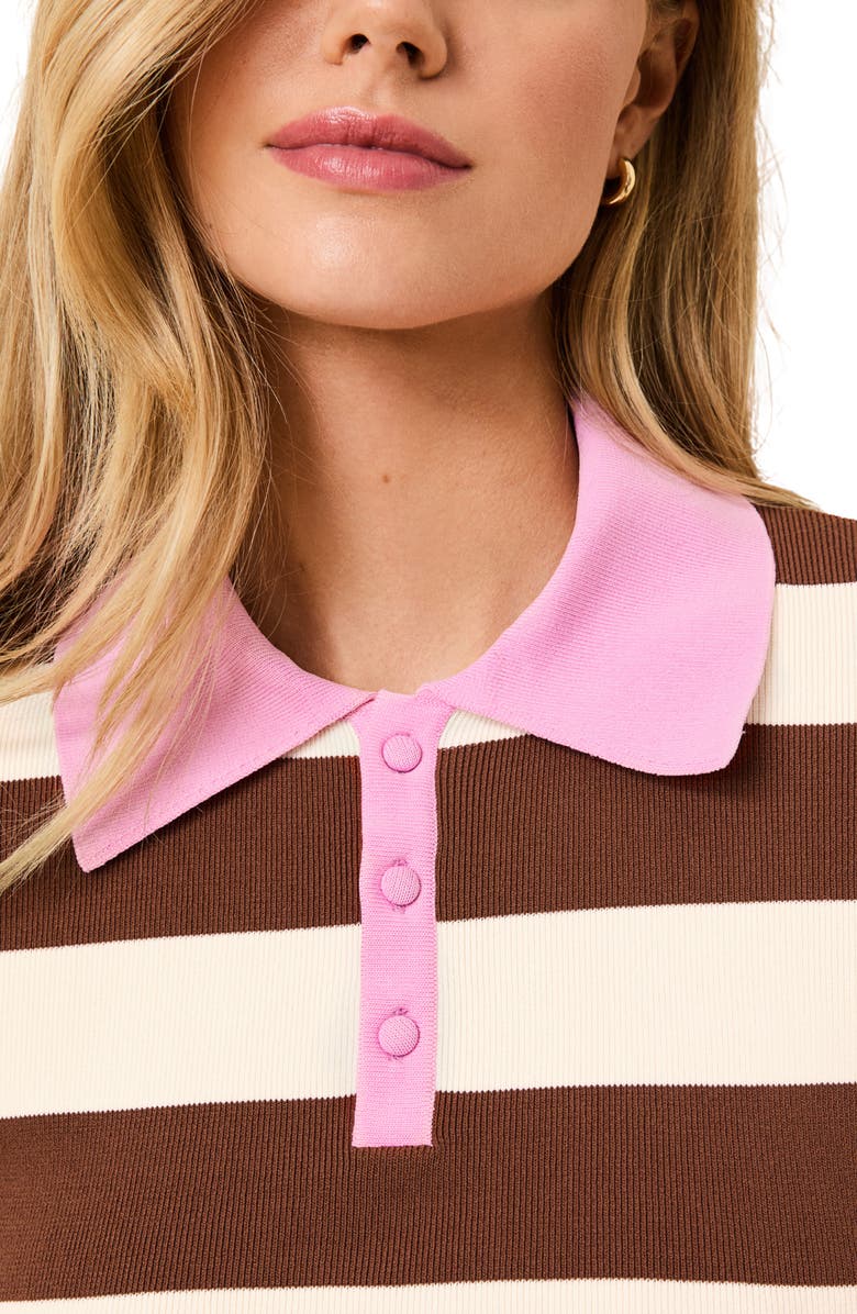 Solid & Striped The Debra Rubgy Stripe Top, Alternate, color, Coconut X Bonbon