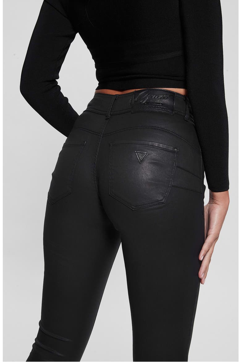Shape Up Coated High Waist Straight Leg Jeans, Alternate, color, HARR