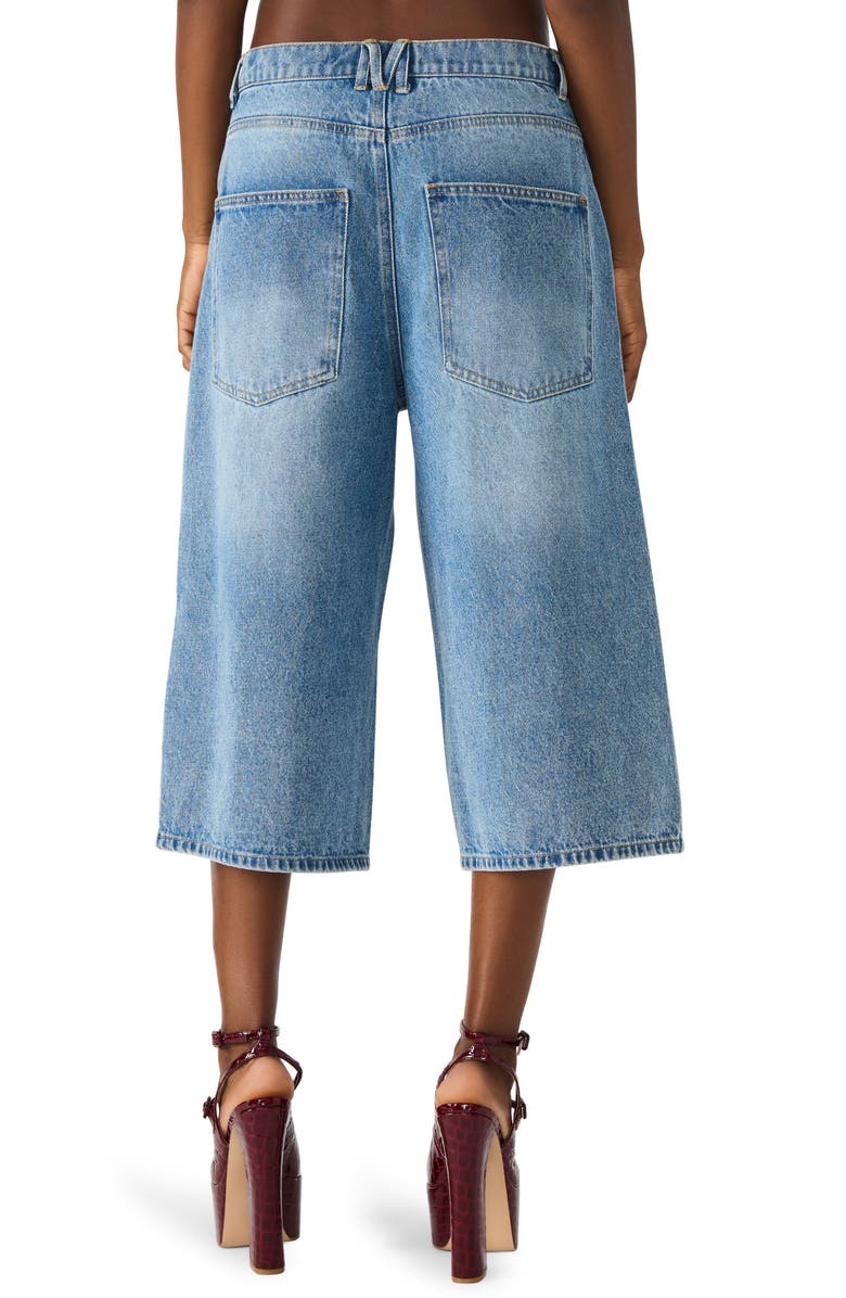 Steve Madden Brea Low Rise Longline Bermuda Denim Shorts, Alternate, color,