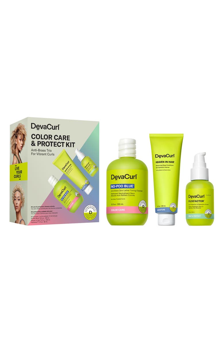 DevaCurl Color Care & Protect Kit T Anti-Brass Trio For Vibrant Curls (Limited Edition) $71 Value, Alternate, color, 