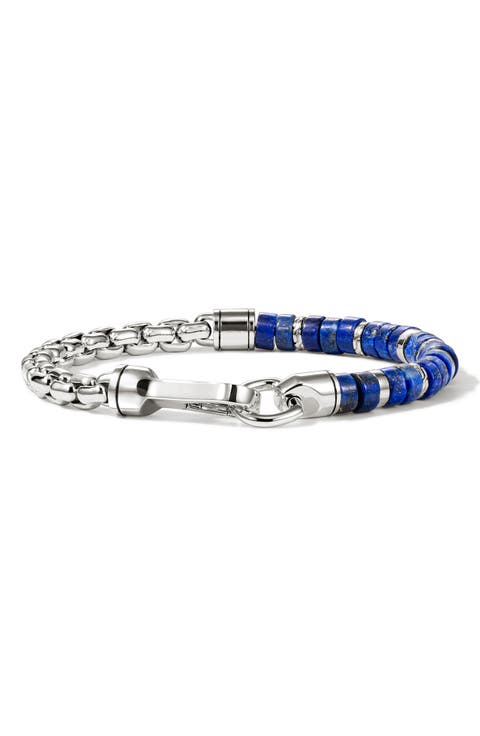 Heishi Bracelet, Sterling Silver, Hardstones, 6mm