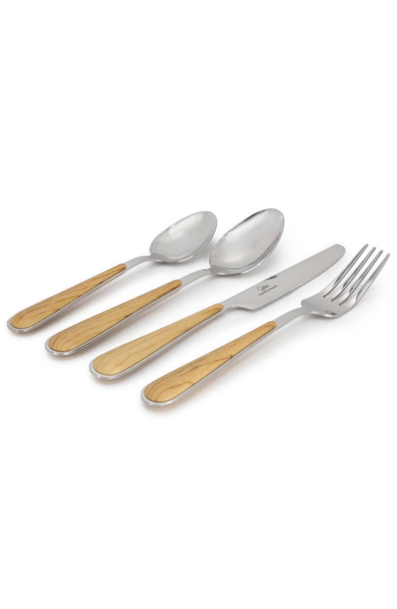 Gibson Home 16 Piece Langhorne Stainless Steel Flatware Set, Alternate, color, Metallic Silver
