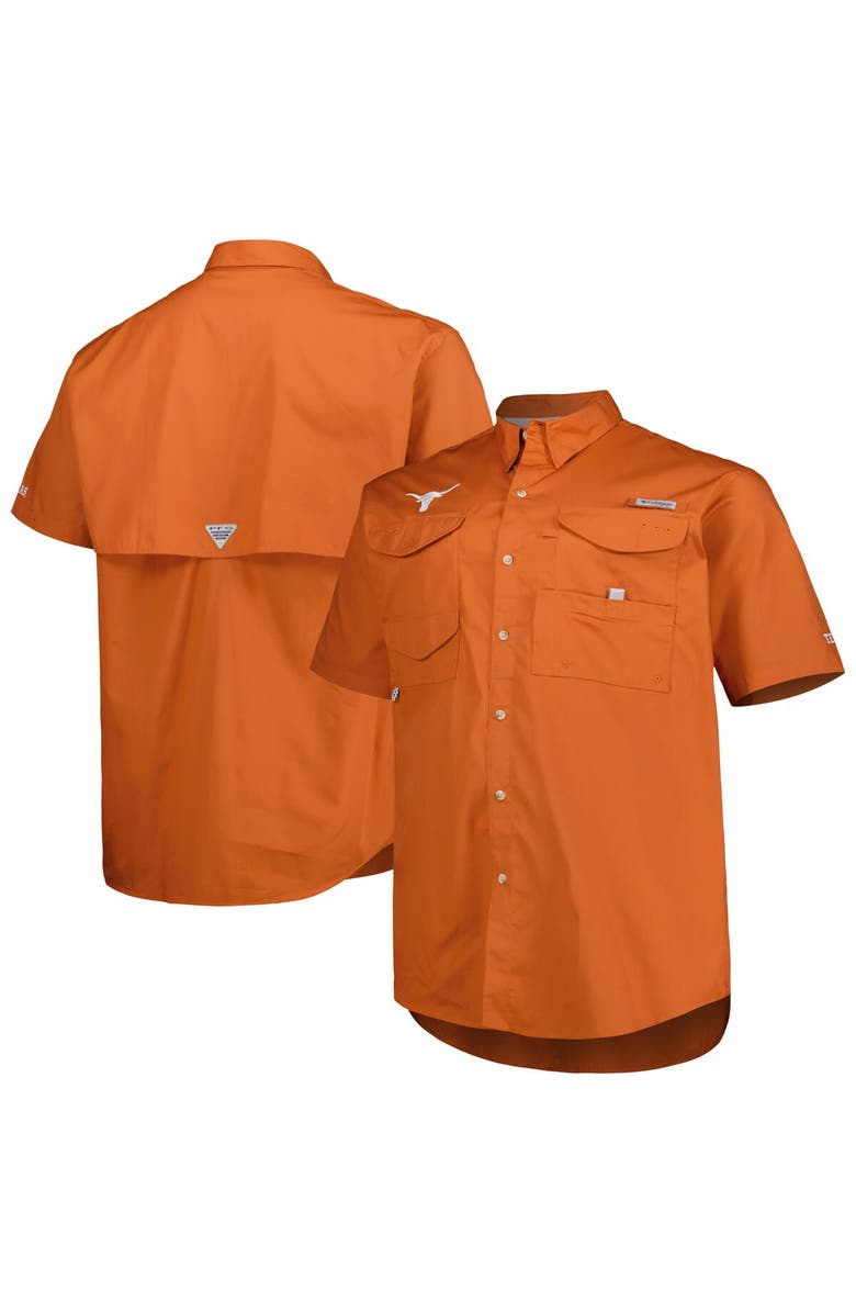Columbia Men's Columbia Texas Orange Texas Longhorns Big & Tall Bonehead Logo Button-Up Shirt, Main, color,