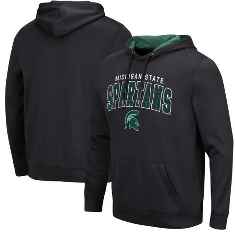 Men's Colosseum Black Michigan State Spartans Resistance Pullover Hoodie